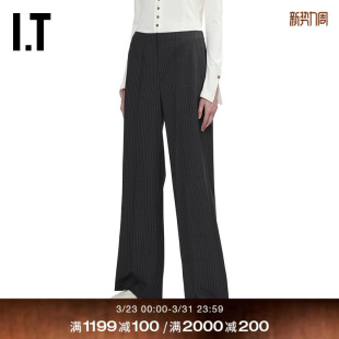 长裤 RA1R25XQ 西裤 宽松阔腿裤 新款 裤 竖条纹西装 bone女装 rag