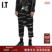 des CDG BLACK情侣款 COMME HOMME 休闲裤 GARCONS 落裆八分裤