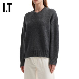 IT LouLou Studio女装圆领针织衫新款时尚气质山羊绒毛衣针织上衣
