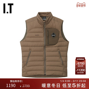 IT F.C.REAL BRISTOL男装立领拉链羽绒马甲新款绗缝羽绒背心外搭