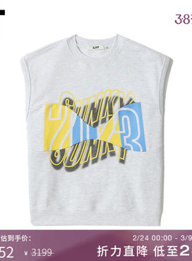 IT SJYP女装飞袖背心新品青春运动风解构拼接宽松上衣TO2000XK