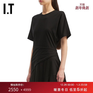 Lim女装 Phillip 短袖 连衣裙新款 气质不规则裙摆中长裙 时尚 3.1