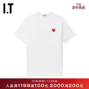 COMME PLAY des GARCONS川久保玲情侣爱心logo装 T恤 饰短袖 CDG