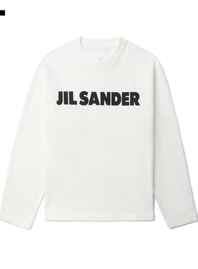 IT JIL SANDER女装宽松长袖T恤新款休闲基础logo印花上衣107J45XM