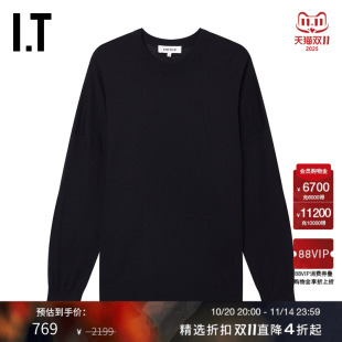 新款 圆领针织衫 简约随性宽松落肩薄毛衣270791X 日本ENFÖLD女装