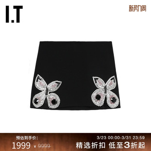 半身裙短裙新品 Nyc女装 甜酷辣妹水钻蝴蝶造型包臀裙05171 Area