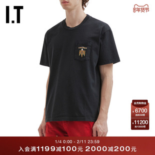 IT CHERRY LOS ANGELES男装短袖T恤新款复古美式图案印花05ABLKMQ