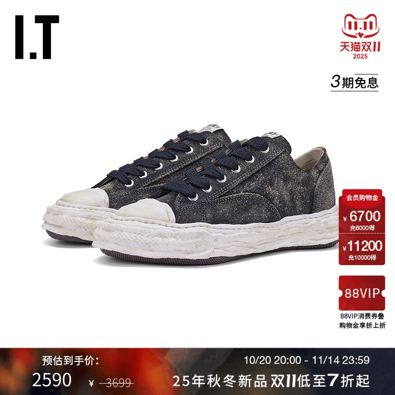 IT Mihara Yasuhiro男款做旧运动鞋新款复古街头感厚底低帮休闲鞋