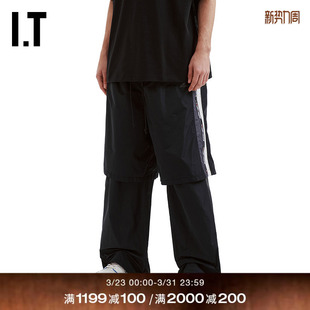 长裤 阔腿裤 新款 帅气潮流叠层拼接休闲裤 运动裤 We11Done男装