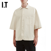 JACQUEMUS男装 宽松落肩衬衫 新款 随性简约廓形半袖 上衣584731MQ