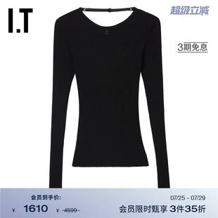 内搭MPU105XO courreges女装 罗纹针织上衣新款 时髦性感露背修身