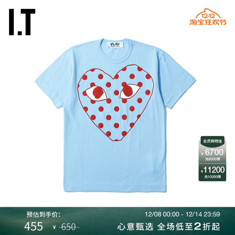 爱心印花短袖CommedesGarcons