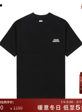 IT SEQUEL男装宽松短袖T恤新款简约潮流图案装饰圆领半袖SSST06MP