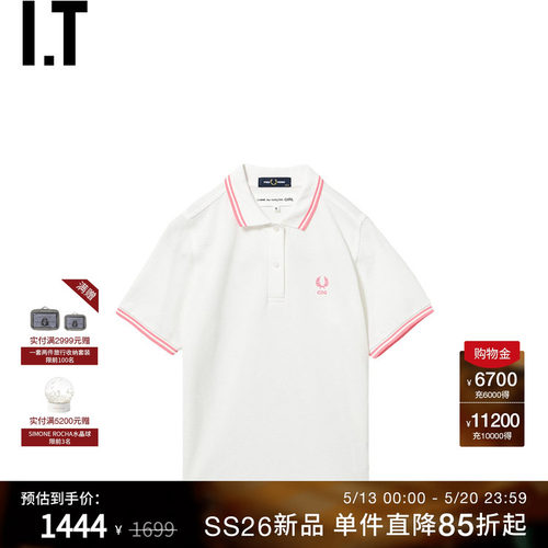 IT CDG COMME des GARCONS GIRL女装短袖polo衫新款清爽活力上衣