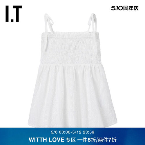 ITWITTHLOVE刺绣镂空吊带上衣