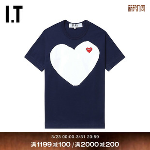 COMME PLAY des GARCONS川久保玲情侣爱心logo装 T恤 饰短袖 CDG
