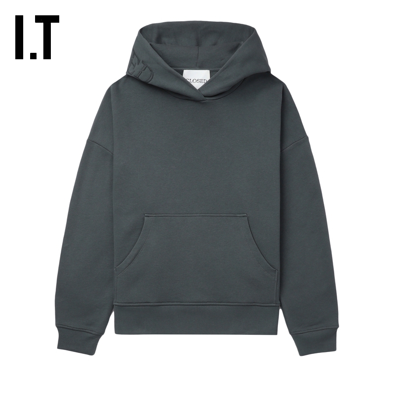 ITCLOSED纯色连帽卫衣