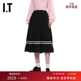 CDG GIRL女装 COMME GARCONS 荷叶边裙摆半身裙复古气质 des