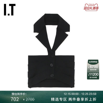 IT Philosophy di Lorenzo Serafini女装挂脖上衣翻领抹胸上衣