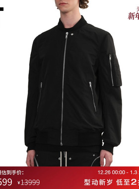 IT Rick Owens男装飞行员夹克新款帅气型男纯色拉链外套5778FTMO