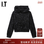 褶皱感连帽衫 088WBKXK 连帽卫衣新品 潮酷个性 We11Done女装 短款