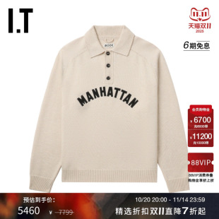 简约文艺翻领羊毛衫 新款 polo领针织衫 毛衣4KT008MN BODE男装