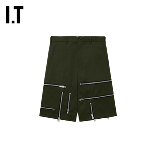 中裤 CDG COMME HOMME 拉链装 PLUS男装 des 饰工装 短裤 GARCONS