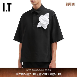 Simone 新款 Rocha男装 polo衫 廓形纯色上衣542469MQ 宽松短袖