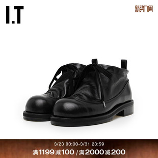 des GARCONS 复古时尚 CDG 圆头系带皮鞋 COMME PLUS男款 HOMME