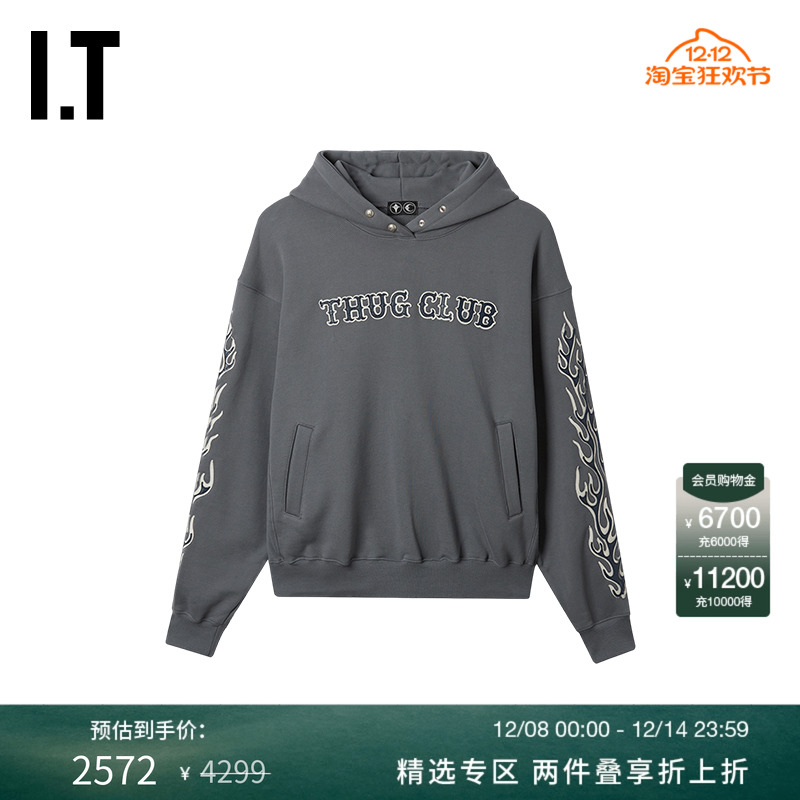 ITTHUGCLUB连帽卫衣暗黑潮流