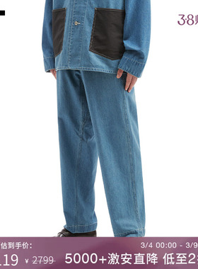 IT nanamica男装牛仔长裤新款复古日潮水洗直筒裤仔裤NNAJ02MP