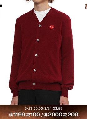 IT CDG PLAY COMME des GARCONS川久保玲情侣款多色羊毛针织开衫