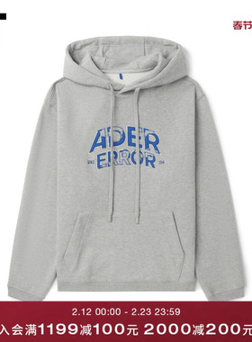 IT ADER error女装连帽卫衣新款休闲潮流logo装饰连帽衫YHD1GRXN