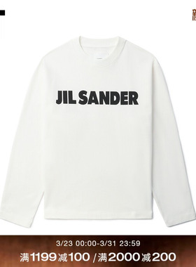 IT JIL SANDER女装宽松长袖T恤新款休闲基础logo印花上衣107J45XM