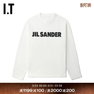 T恤新款 宽松长袖 SANDER女装 休闲基础logo印花上衣107J45XM JIL