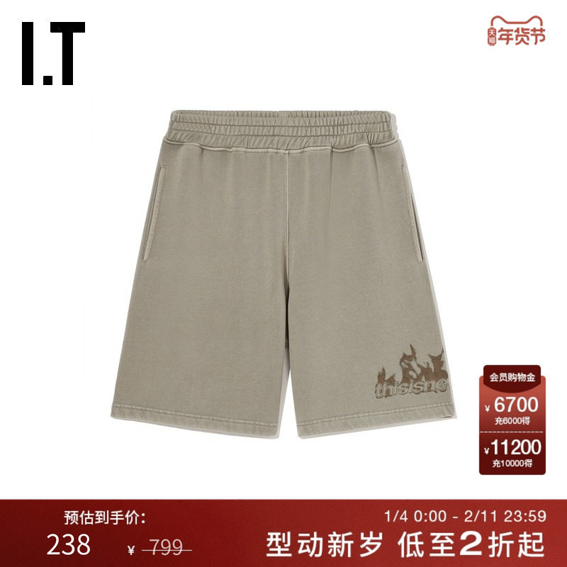 IT THISISNEVERTHAT男装宽松运动裤短裤潮流型男直筒裤WSOOS08K,男装,短裤,淘宝优惠券,粉丝福利购,淘宝优惠卷