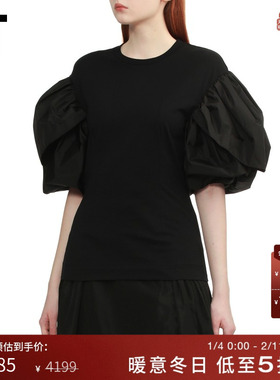 IT Simone Rocha女装泡泡袖T恤新款廓形袖拼接修身上衣536153XP