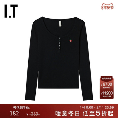 ITWITTHLOVE大圆领长袖T恤