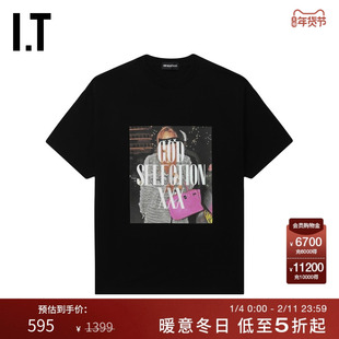 IT GOD SELECTION XXX男装短袖T恤新款时尚潮流印花半袖25ST01MP