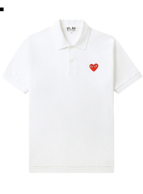 IT CDG PLAY COMME des GARCONS川久保玲情侣合身短袖翻领polo衫