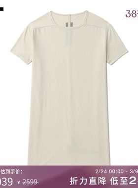 IT Rick Owens女装中长款短袖T恤新款简约基础款合身内搭0720NCXO