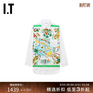 des GARCONS 衬衫 CDG 饰宽松长袖 COMME 艺术感图案装 SHIRT男装