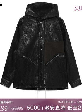 IT Rick Owens男装连帽牛仔夹克新款潮酷型男宽松外套713BMTMN