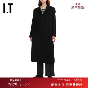 毛呢长大衣新款 WOMEN女装 WATANABE 解构设计感叠层拼接 JUNYA