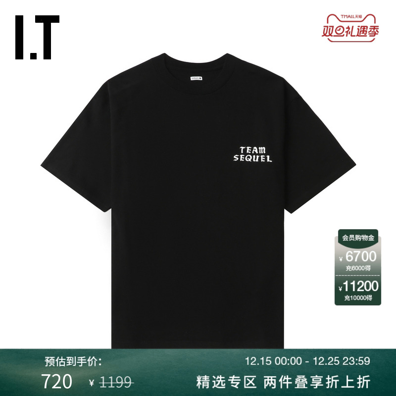 ITSEQUEL圆领短袖T恤简约基础款