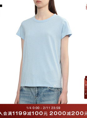 IT rag & bone女装合身短袖T恤新款休闲基础款纯色内搭AIT012XQ