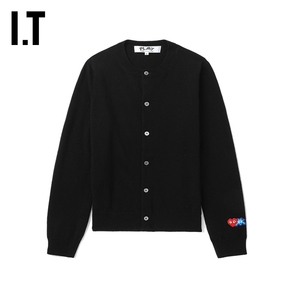 IT CDG PLAY COMME des GARCONS川久保玲INVADER联名女装针织开衫