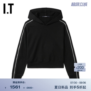 个性 合身连帽卫衣新款 时尚 T24043XO 拉链边饰连帽衫 LIMI S女装