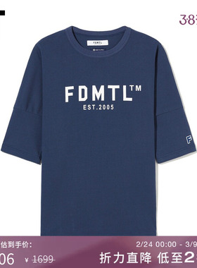 IT FDMTL男装宽松短袖T恤新款休闲随性logo印花落肩半袖4CST14XM