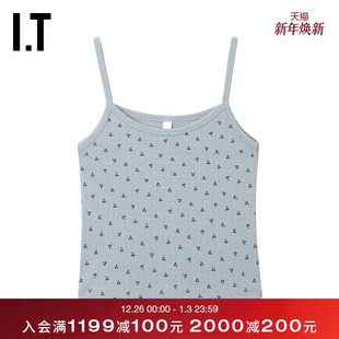 WITTH 少女樱桃图案吊带衫 LOVE女装 时尚 G1001AUO 吊带背心新款